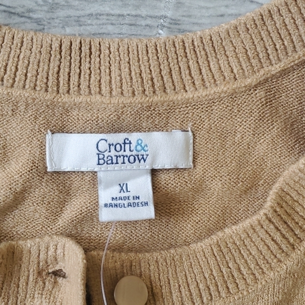 NWT Croft & Barrow Extra Soft Cardigan Sz XL - Picture 3 of 4